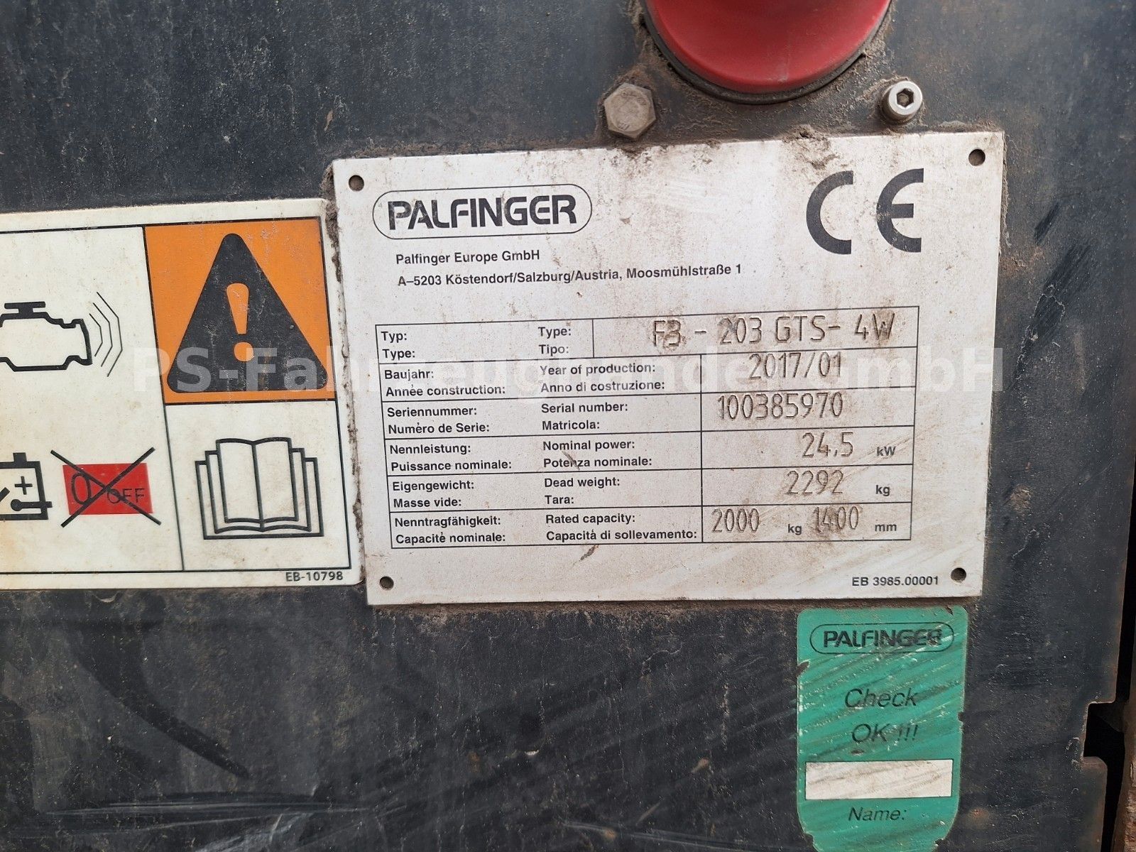 Fahrzeugabbildung Palfinger F3-203 GT-S 4 Wege+Schere*HH3700 mm