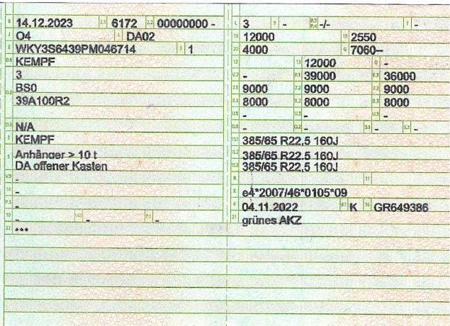 Fahrzeugabbildung Kempf SPP 36/3*Agrar Schubboden*65m³BPW-Achsen