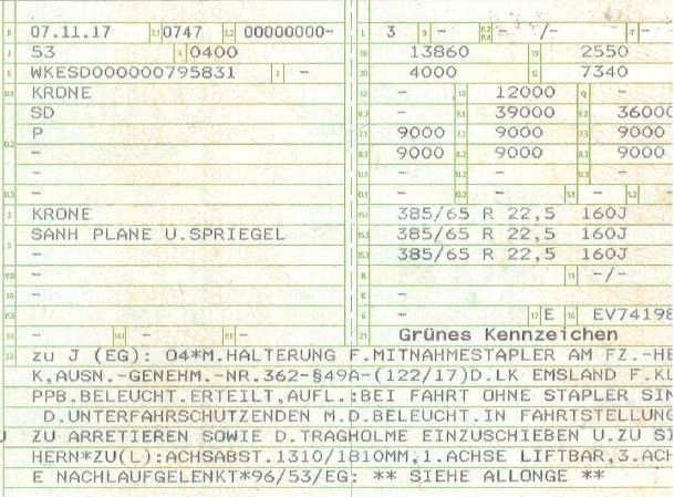 Fahrzeugabbildung Krone SD27*LiftA*LenkA*BPW*PalKa*Edscha*StaplerH