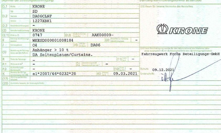 Fahrzeugabbildung Krone Profi Liner SDP 27 eLB50-CS*LiftA*Edscha*LaSiZer