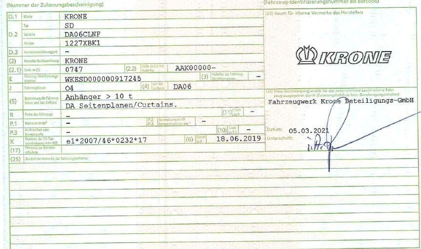 Fahrzeugabbildung Krone Profi Liner SDP 27 eLB50-CS*LiftA*Edscha*PalKa