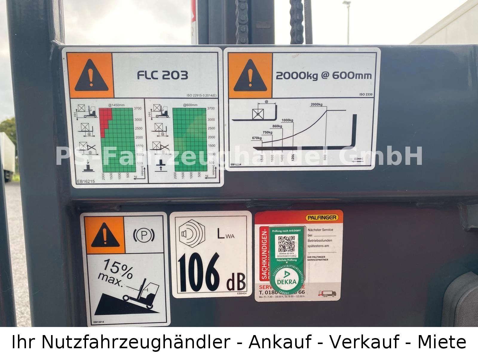 Fahrzeugabbildung Palfinger FLC 203*Schere*Radarme Klappbar*Zinkenversteller