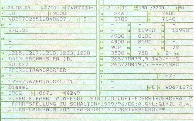 Fahrzeugabbildung Mercedes-Benz Atego 2 1218*Blatt/Luft*Pferdetransporter