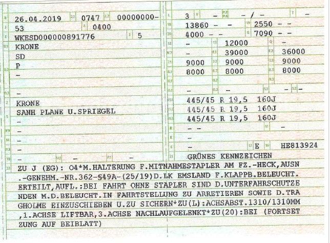 Fahrzeugabbildung Krone SDP 27*Mega*SAF*LiftA*LenkA*StaplerH