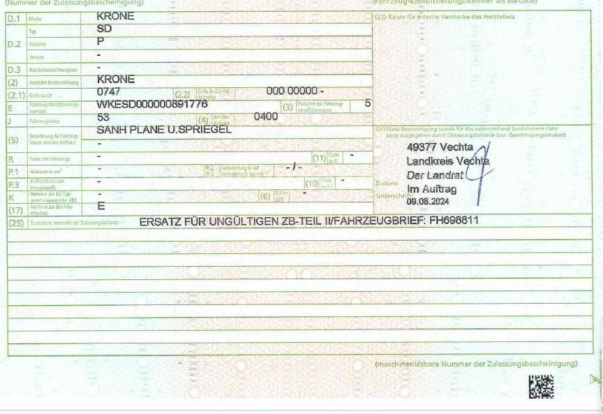 Fahrzeugabbildung Krone SDP 27*Mega*SAF*LiftA*LenkA*StaplerH