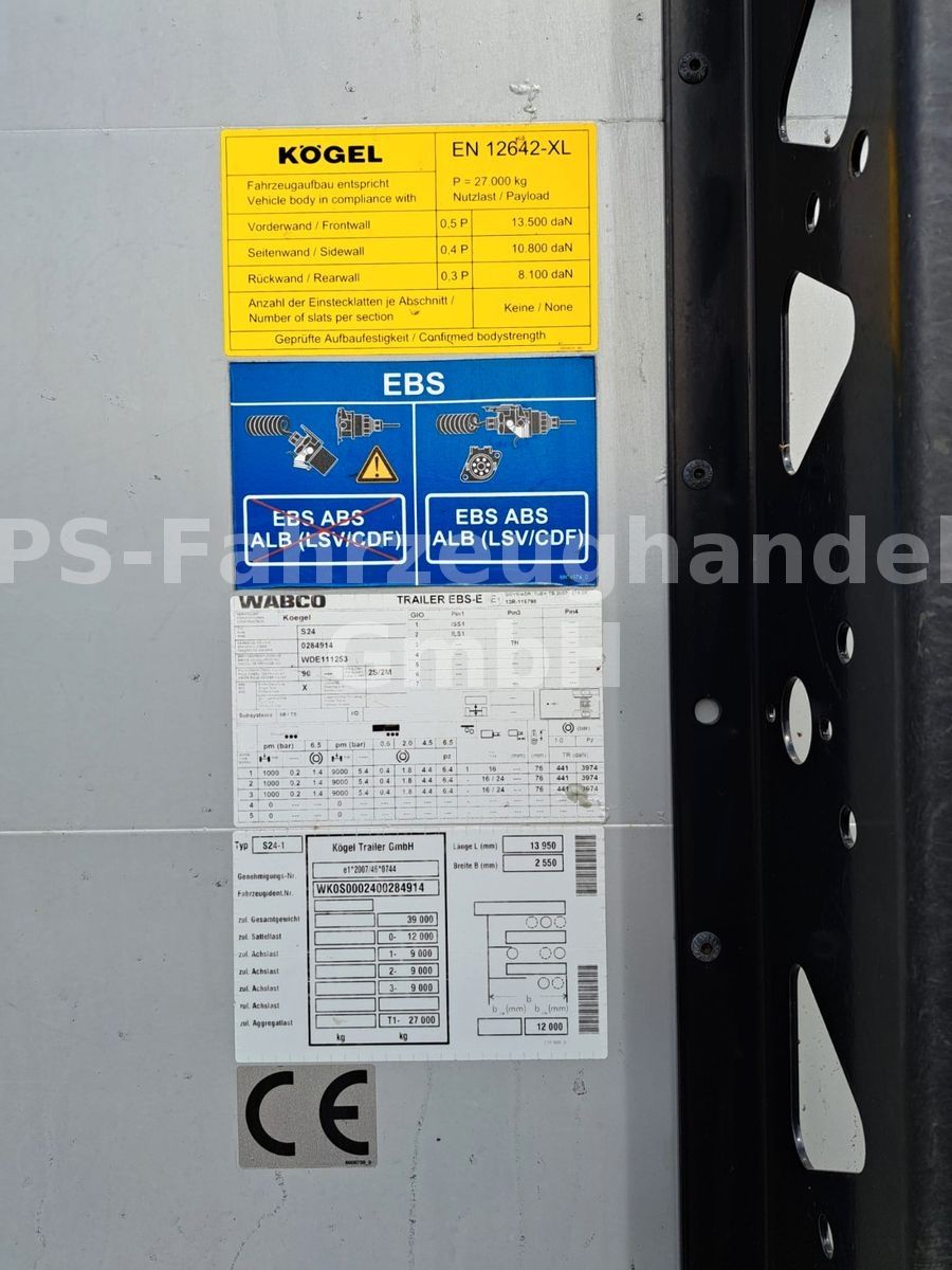 Fahrzeugabbildung Kögel SN24*Edscha*LiftA*PalKa