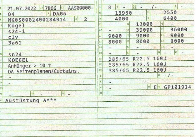 Fahrzeugabbildung Kögel SN24*Edscha*LiftA*PalKa