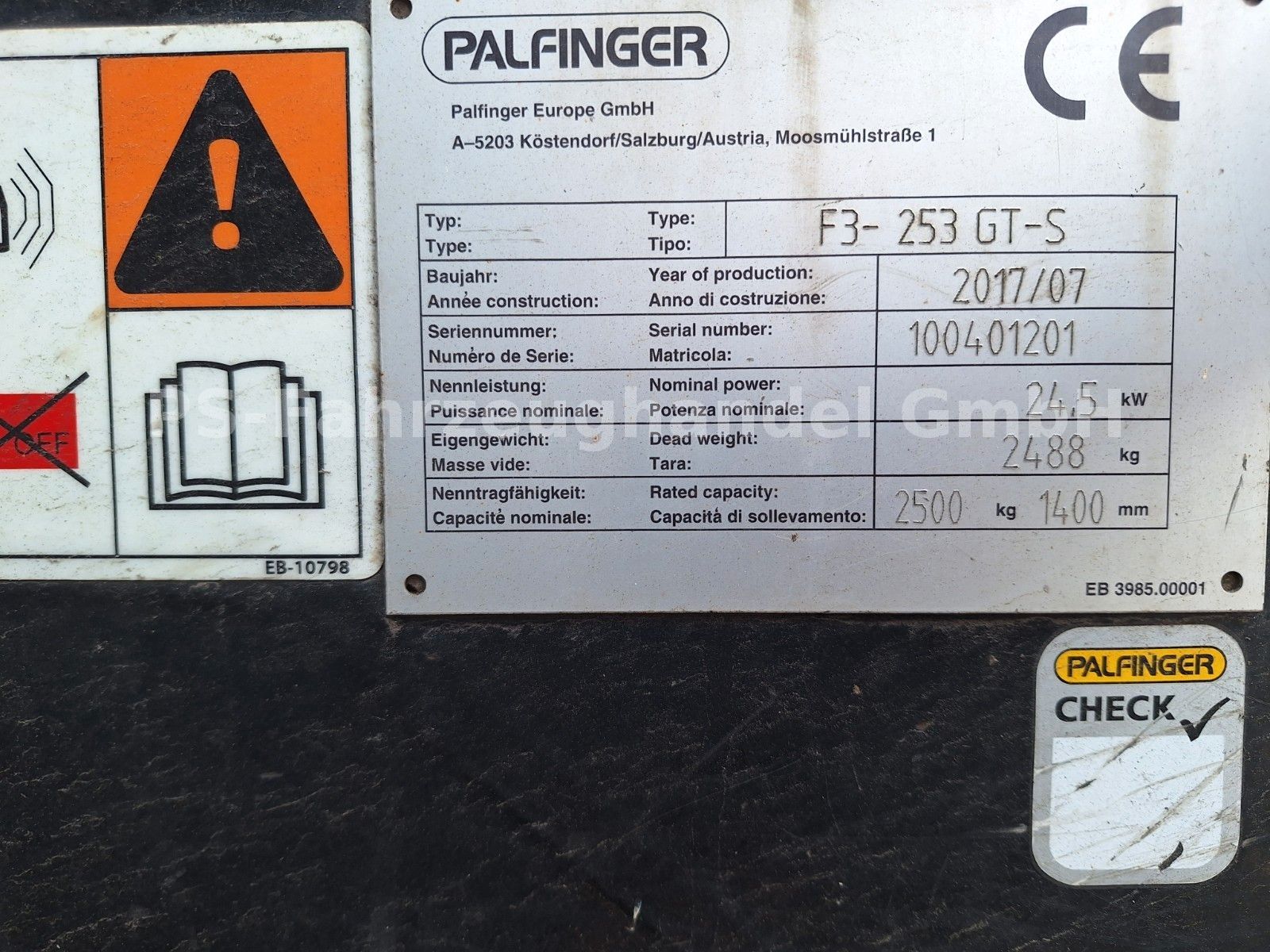 Fahrzeugabbildung Palfinger F3-253 GTS *Schere *Radarme Klappbar*HH3100mm