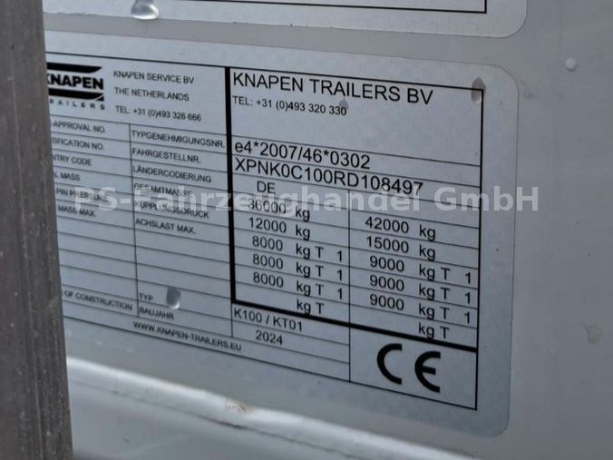 Fahrzeugabbildung Knapen K100 A5060*92m³*LiftA*CargoFloor*