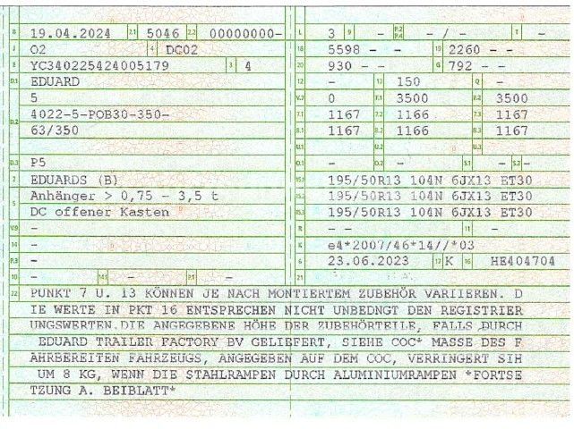 Fahrzeugabbildung Eduard P5*Schiebeplane*Auffahrrampen