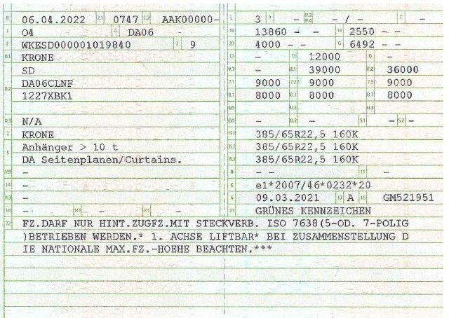 Fahrzeugabbildung Krone SD27*LiftA* PalettenKa*Edscha*