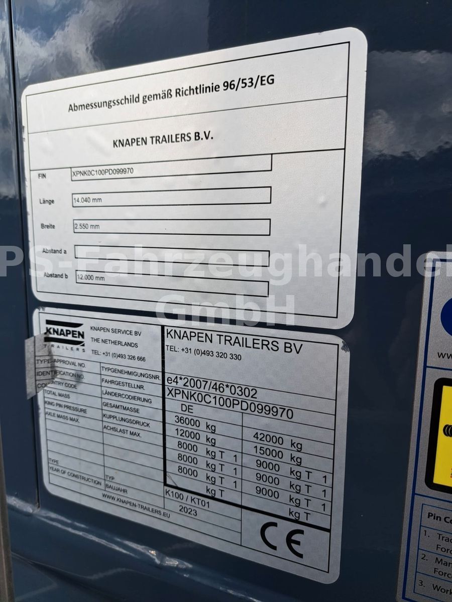 Fahrzeugabbildung Knapen K100 A5060*LiftA*SAF*ALCOA*Funkfernbedienung