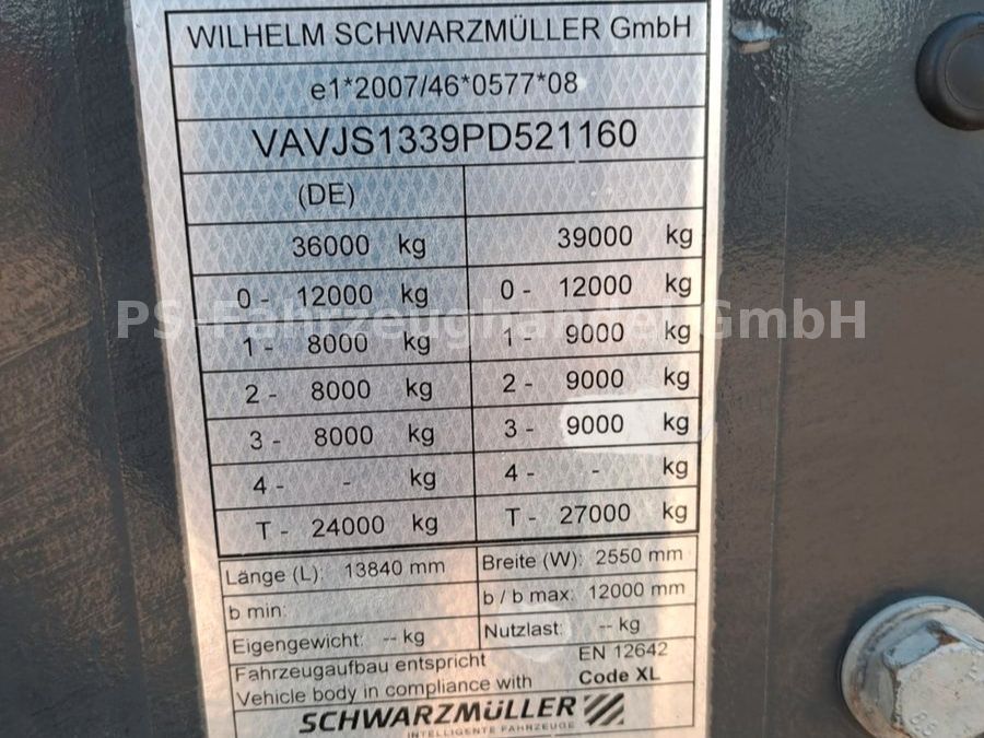 Fahrzeugabbildung Schwarzmüller S1-J Serie*verbreiterbar*SAF*Liftachse*Edscha
