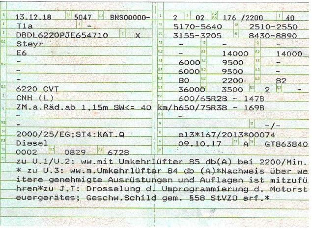 Fahrzeugabbildung Steyr 6220 CVT*Frontkraftheber*FrontzapfW*Druckluftanl
